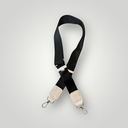Vegan leather hooked shoulder strap